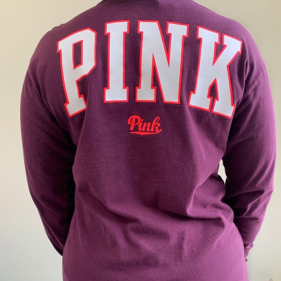 PINK Victoria's Secret Tops - Victoria’s Secret Pink Long Sleeve Cotton Top